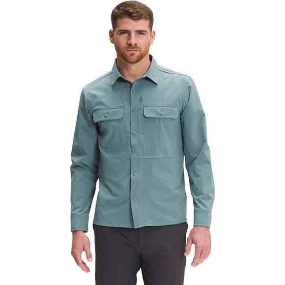 North face long sleeve button best sale down shirt
